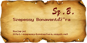 Szepessy Bonaventúra névjegykártya